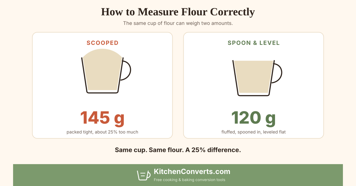 How to Measure Flour Correctly | Kitchen Converts